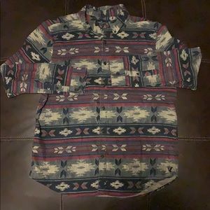 American Eagle Western Tribal long sleeve shirt